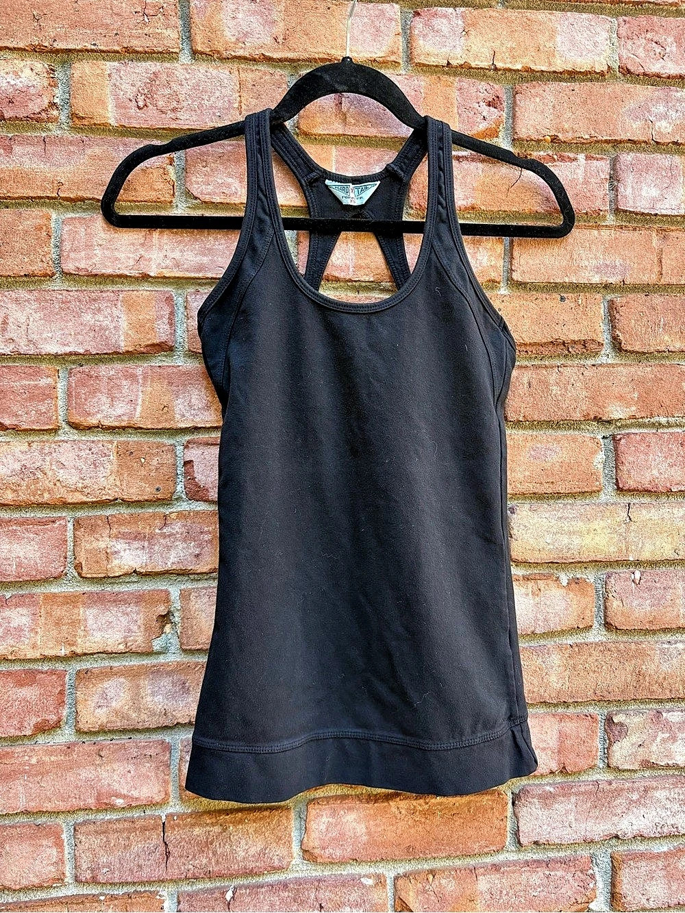 Hard Tail Cotton Racerback Tank Top with built in bra